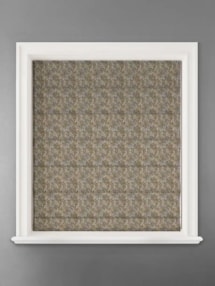 Shadow Fronds Gold Leaf Pattern Roman Blind