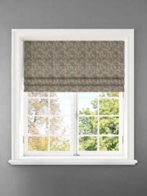 Shadow Fronds Gold Leaf Pattern Roman Blind