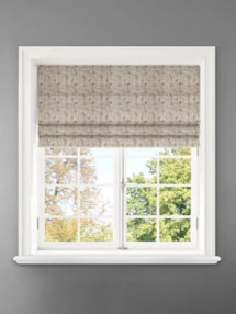 Shadow Fronds Natural Leaf Pattern Roman Blind