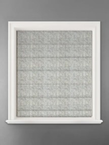 Shadow Fronds Seafoam Leaf Pattern Roman Blind