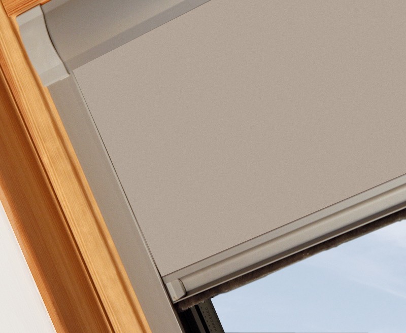 Mushroom Blackout Skylight Blind To Fit Roto Windows