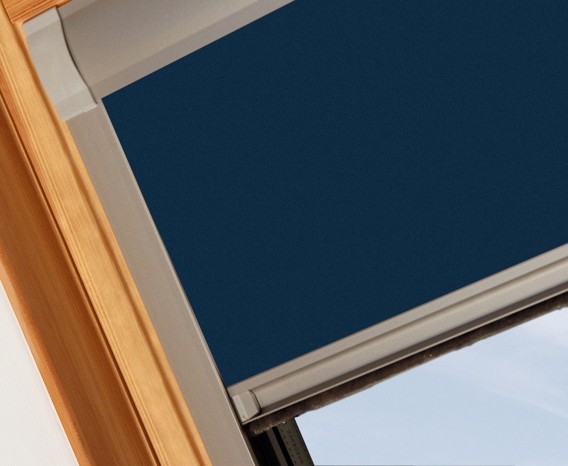 Navy Blackout Skylight Blind To Fit Roto Windows