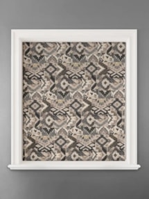 Sullivan Charcoal Ikat Pattern Roman Blind
