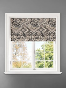 Sullivan Charcoal Ikat Pattern Roman Blind