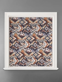 Sullivan Indigo Ikat Pattern Roman Blind
