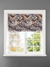 Sullivan Indigo Ikat Pattern Roman Blind
