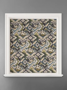 Sullivan Jade Ikat Pattern Roman Blind