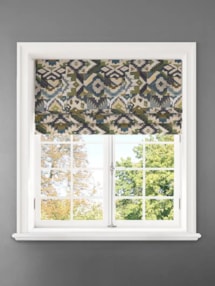 Sullivan Jade Ikat Pattern Roman Blind