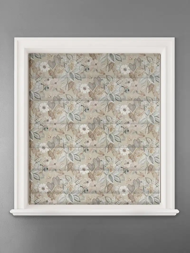 Tropical Garden Autumn Floral Pattern Roman Blind