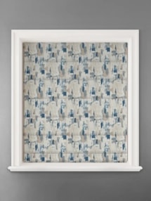 Westchester Cobalt Abstract Pattern Roman Blind