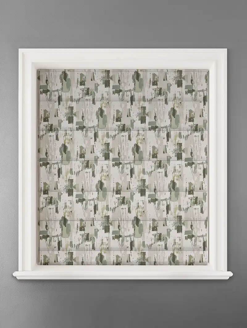 Westchester Fennel Abstract Pattern Roman Blind