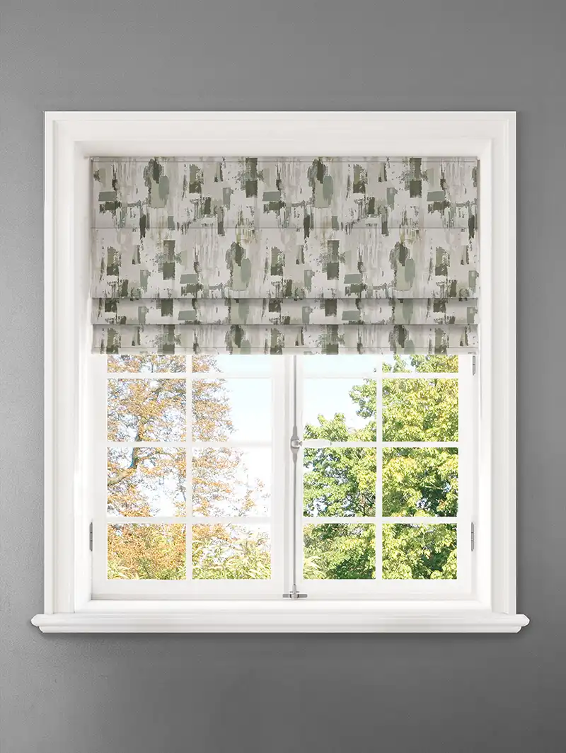 Westchester Fennel Abstract Pattern Roman Blind