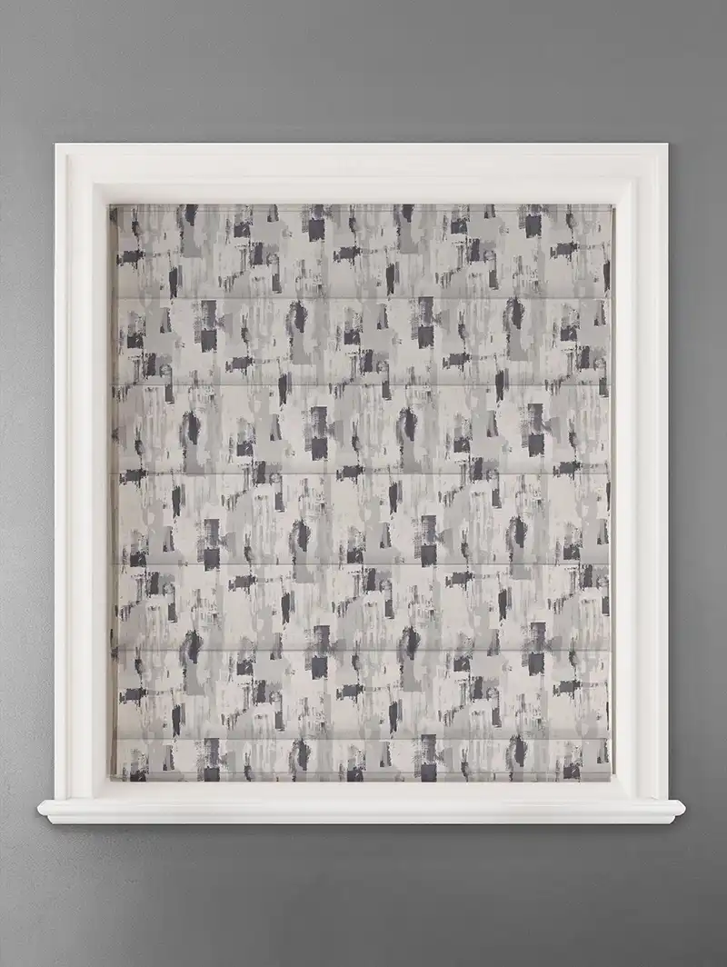 Westchester Graphite Abstract Pattern Roman Blind