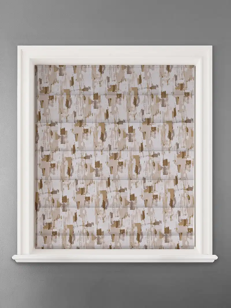 Westchester Ochre Abstract Pattern Roman Blind