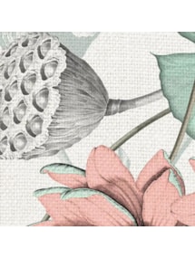 Sacred Lotus Natural Electric Roller Blind by Boon & Blake