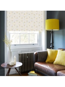 Apex Mustard Geometric Electric Roller Blind
