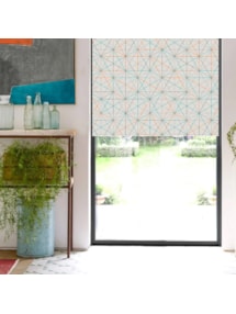 Apex Tangerine Geometric Electric Roller Blind