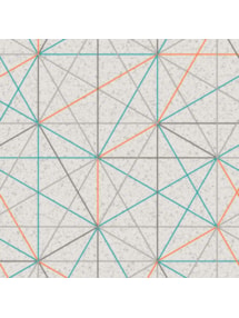 Apex Tangerine Geometric Electric Roller Blind