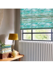 Aquarelle Stripe Aqua Electric Roller Blind