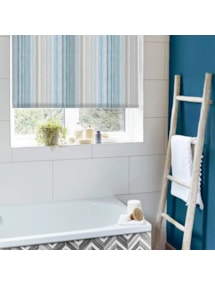 Bottesford Stripe Coastal Blue Electric Roller Blind
