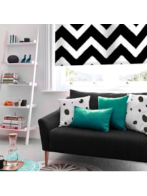 Chevron Black Electric Roller Blind