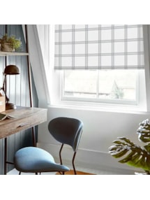 Herringbone Check Natural Electric Roller Blind