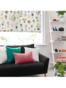 Houseplants Natural Electric Roller Blind