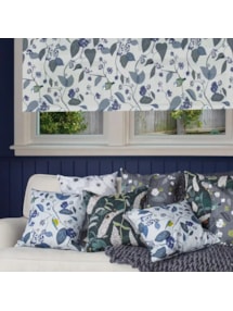 Spring Ivy Blue Electric Roller Blind by Lorna Syson