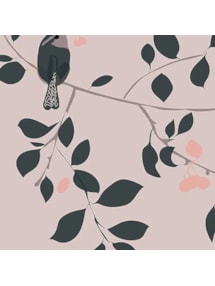 Wren and Cherry Electric Roller Blind by Lorna Syson