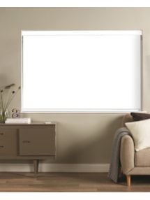 White Electric Double Roller Blind