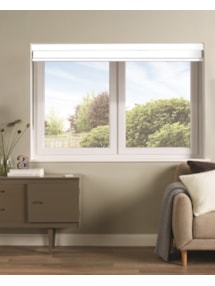 White Electric Double Roller Blind