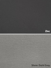 Blackout Zinc and Sheer Dark Grey Electric Double Roller Blind
