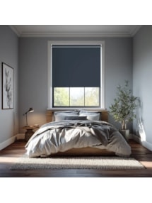 Indigo Blue Blackout Electric Roller Blind