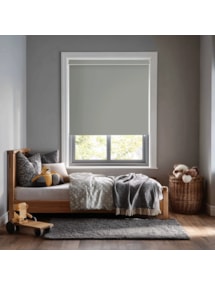Quicksilver Grey Blackout Electric Roller Blind