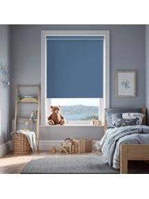 Santorini Blue Blackout Electric Roller Blind