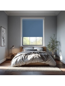 Santorini Blue Blackout Electric Roller Blind