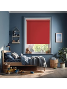True Red Blackout Electric Roller Blind