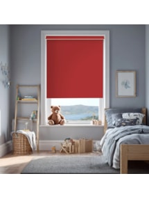 True Red Blackout Electric Roller Blind
