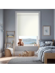 Winter White Blackout Electric Roller Blind