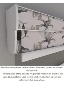 White Electric Double Roller Blind