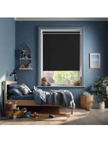 Black Blackout Electric Roller Blind