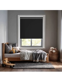 Black Blackout Electric Roller Blind