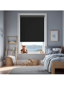 Black Blackout Electric Roller Blind