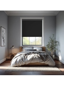 Black Blackout Electric Roller Blind