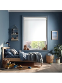 Bright White Blackout Electric Roller Blind
