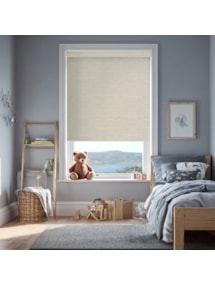 Grey Linen Blackout Electric Roller Blind