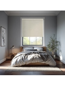 Grey Linen Blackout Electric Roller Blind