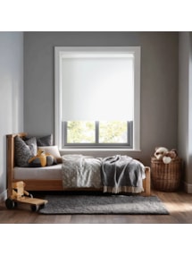 White Blackout Electric Roller Blind