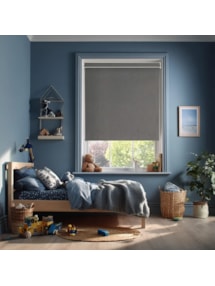 Windsor Dark Grey Blackout Electric Roller Blind