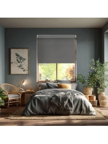 Windsor Dark Grey Blackout Electric Roller Blind